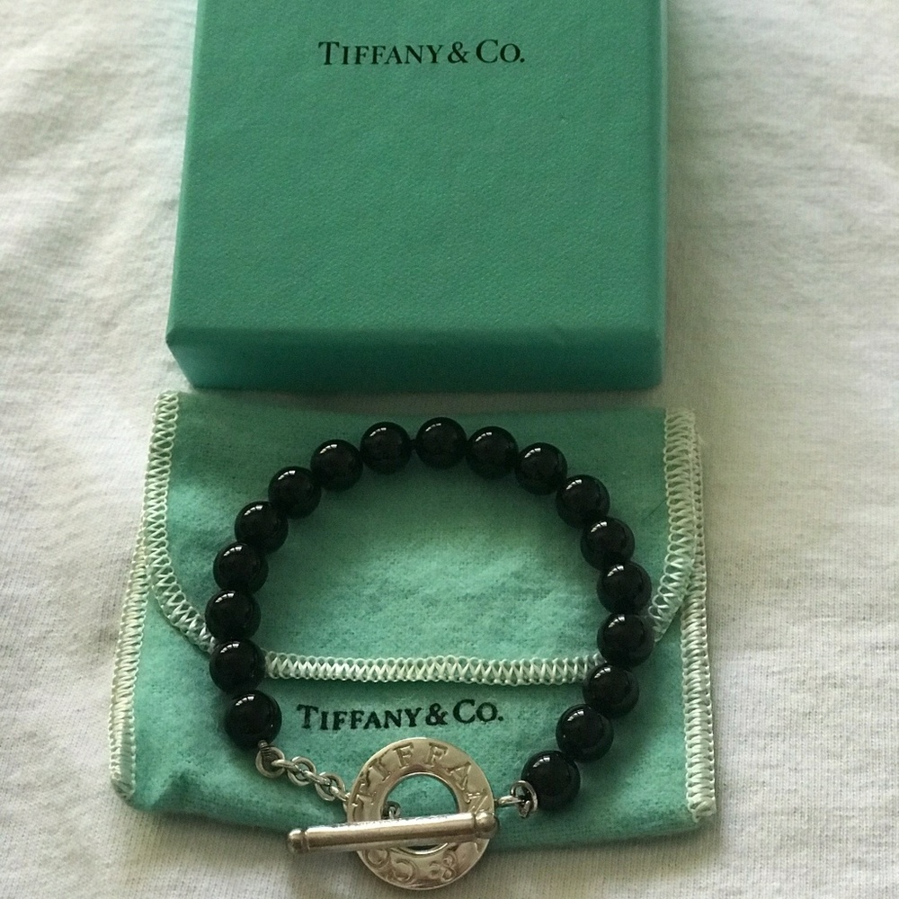 Tiffany & Co. Black ONYX beads toggle bracelet